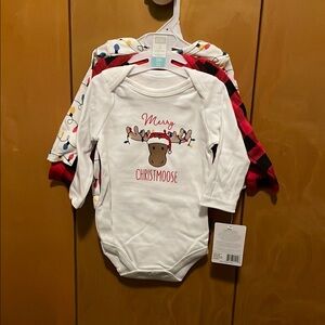 Hudson Baby White Holiday Bodysuit One Piece